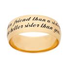 14k Gold Over Silver Sister Ring, Adult Unisex, Size: 13, Yellow