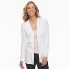 Women's Croft & Barrow&reg; Cable-knit Cardigan, Size: Large, White