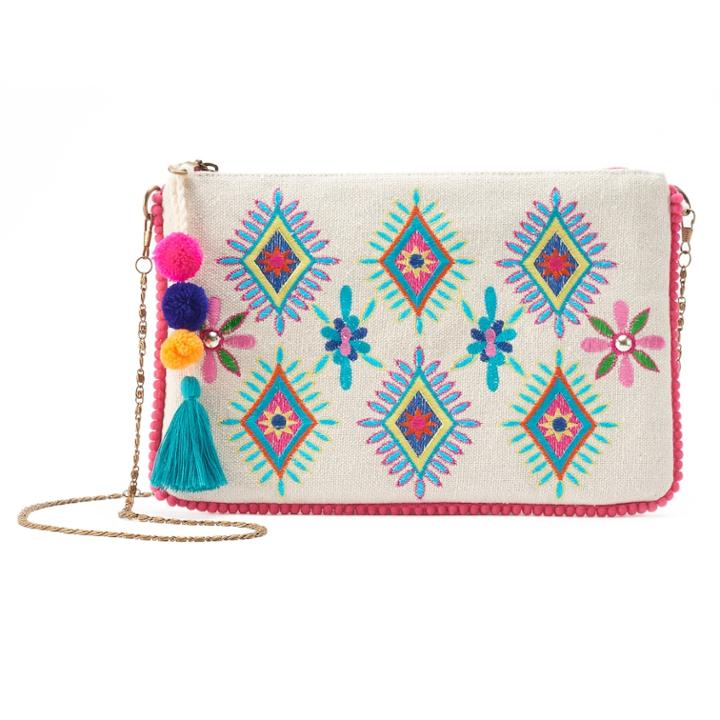 Madden Nyc Vera Canvas Clutch, Women's, Med Orange