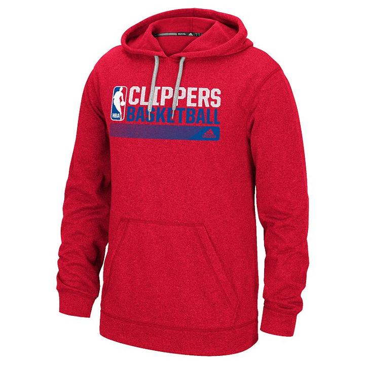 Men's Adidas Los Angeles Clippers Icon Status Climawarm Hoodie, Size: Xxl, Red