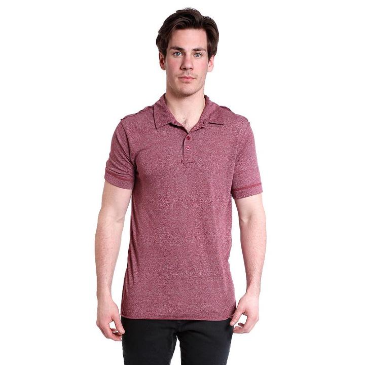 Men's Excelled Heathered Polo, Size: Large, Red