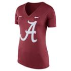 Women's Nike Alabama Crimson Tide Striped Bar Tee, Size: Medium, Red