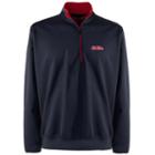Men's Ole Miss Rebels 1/4-zip Leader Pullover, Size: Xl, Blue