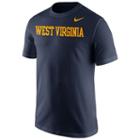 Nike, Men's West Virginia Mountaineers Wordmark Tee, Size: Small, Blue (navy)