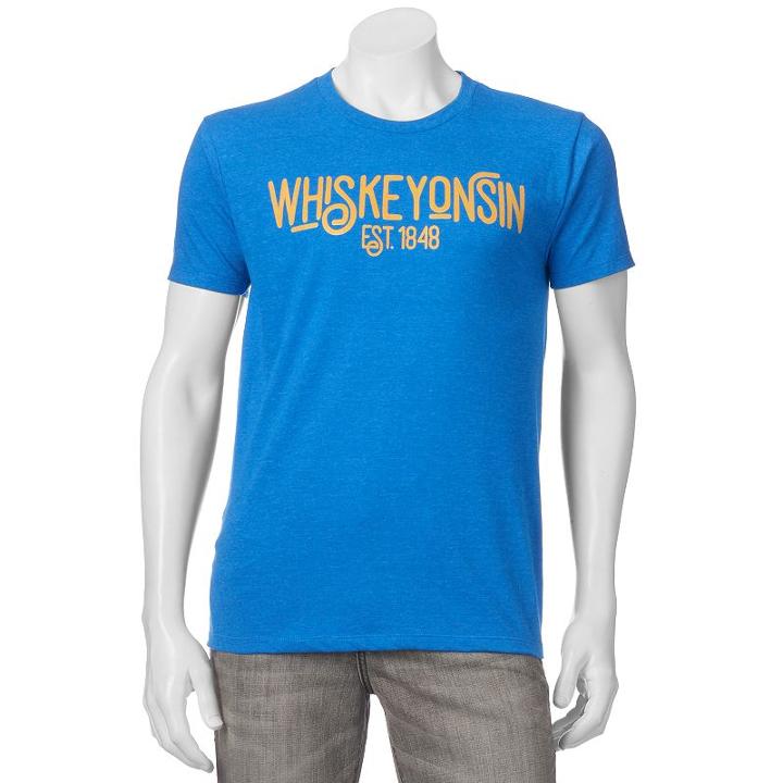 Men's Whiskeyonsin Tee, Size: Xl, Brt Blue