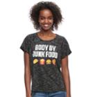 Juniors' Body By Junk Food Emoji Tee, Teens, Size: Xs, Black