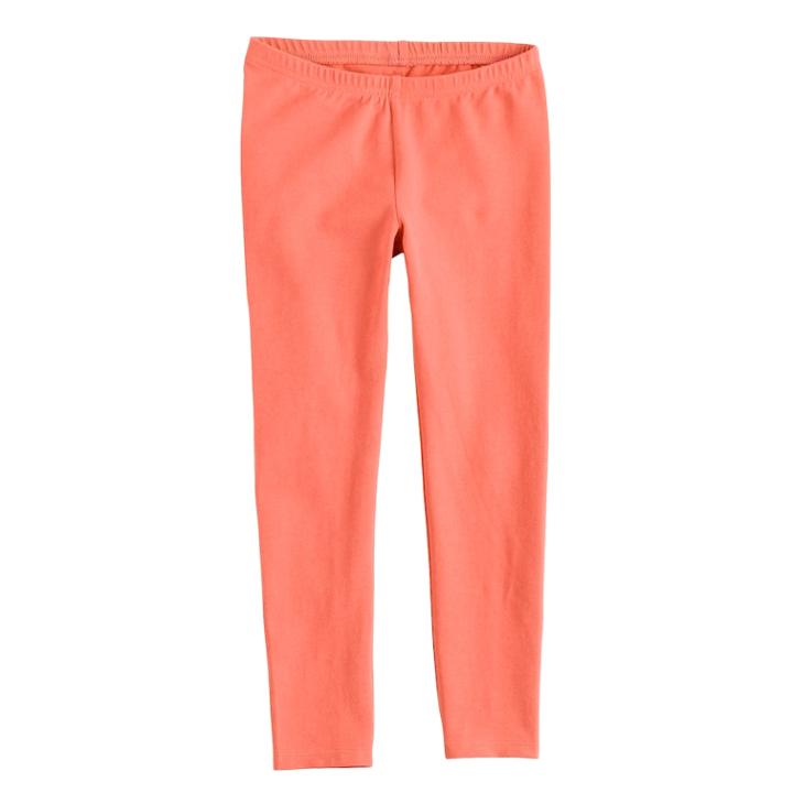 Girls 4-10 Jumping Beans® Solid Leggings, Size: 5, Lt Orange