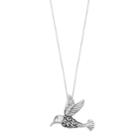 Sterling Silver Filigree Hummingbird Pendant Necklace, Women's, Size: 18, Grey