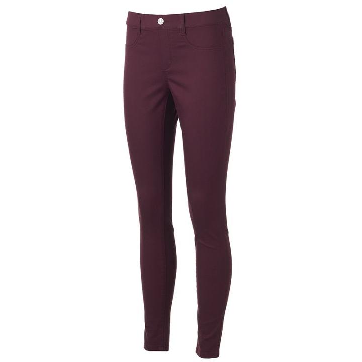 Juniors' So&reg; Pull-on Jeggings, Teens, Size: Medium, Red Other