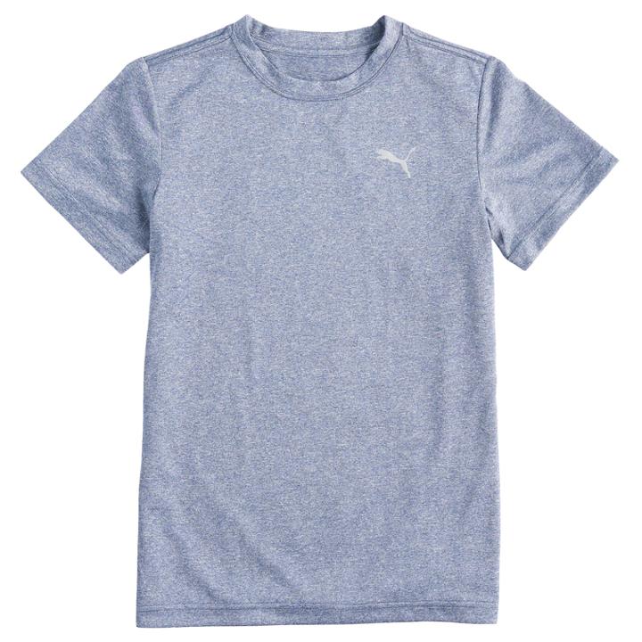 Boys 8-20 Puma Heathered Peformance Top, Size: Large, Blue (navy)