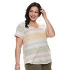 Plus Size Sonoma Goods For Life&trade; Essential V-neck Tee, Women's, Size: 3xl, Light Grey
