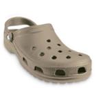 Crocs Classic Adult Clogs, Size: M11w13, Beig/green (beig/khaki)