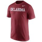 Men's Nike Oklahoma Sooners Wordmark Tee, Size: Small, Dark Red