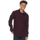 Men's Trinity Collective Rampart Flannel Button-down Shirt, Size: Large, Dark Red