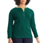 Plus Size Chaps Knit Top, Women's, Size: 3xl, Green
