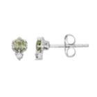 Lc Lauren Conrad 10k White Gold Green Sapphire & Diamond Accent Stud Earrings, Women's