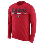 Men's Nike Georgia Bulldogs Dri-fit Legend Staff Long-sleeve Tee, Size: Xl, Red