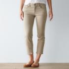 Women's Sonoma Goods For Life&trade; Twill Skinny Capris, Size: 12, Med Grey