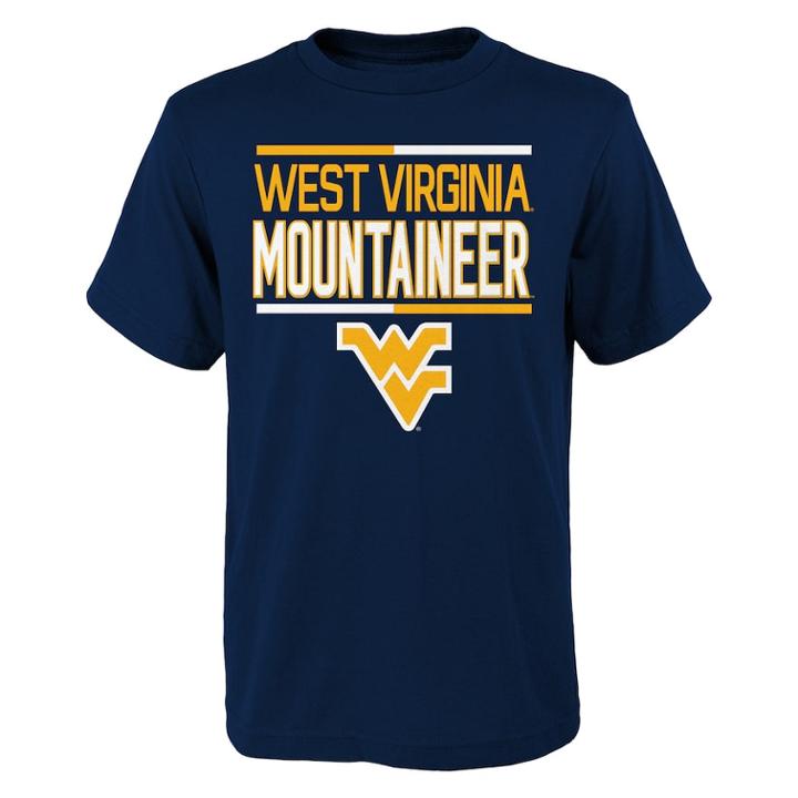 Boys 4-18 West Virginia Mountaineers Density Tee, Size: 12-14, Dark Blue