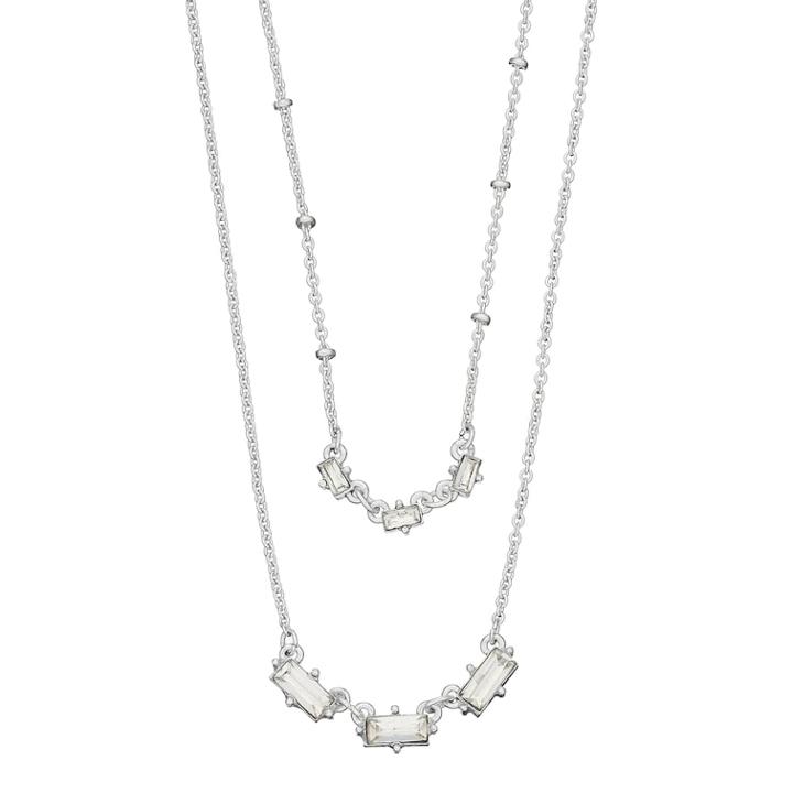 Lc Lauren Conrad Baguette Double Strand Necklace, Women's, Multicolor