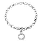 Giorgio Martello Giorgio Martello Sterling Silver Disc Charm Adjustable Bracelet - 7 In, Women's, Size: 7, Grey