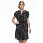 Petite Apt. 9&reg; Dolman Shirt Dress, Women's, Size: M Petite, Black