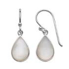 Sterling Silver Mother-of-pearl Teardrop Earrings, Women's, White