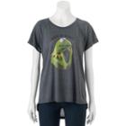 Disney's Kermit The Frog Juniors' Minding My Business Graphic Tee, Girl's, Size: Medium, Grey