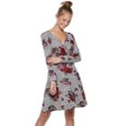 Juniors' Candie's&reg; Lace-back Wrap Dress, Teens, Size: Small, Grey
