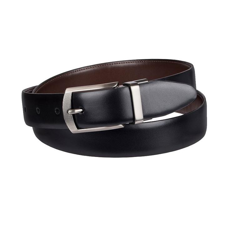 Men's Croft & Barrow&reg; Reversible Feather Edge Dress Belt, Size: 36, Dark Brown