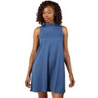 Women's Soybu Frolic Mock Neck Dress, Size: Xl, Blue