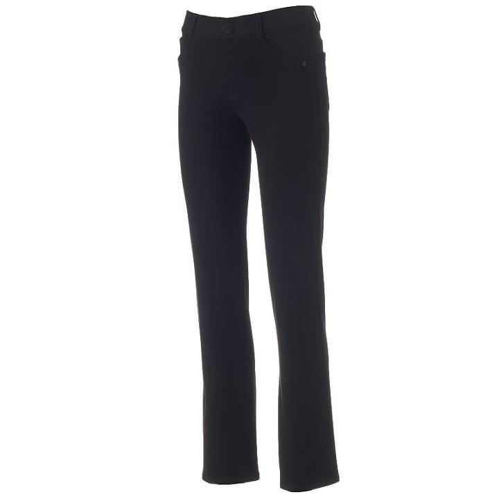 Women's Artisan Crafted By Democracy Slimming Ponte Bootcut Pants, Size: 8, Oxford