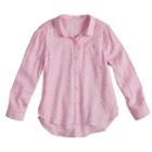 Girls 4-10 Jumping Beans&reg; Kitty Cat Button-up Shirt, Size: 7, Light Pink