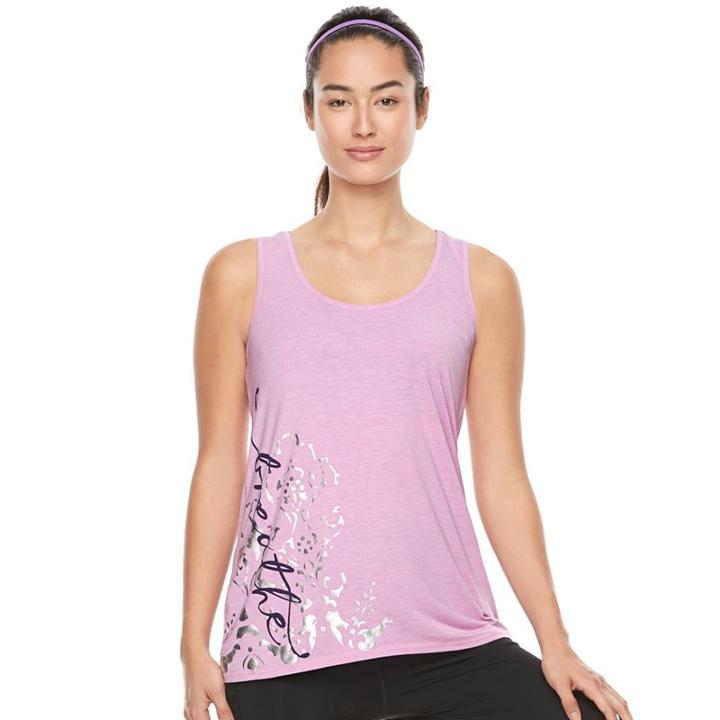 Women's Gaiam Harmony Graphic-print Yoga Tank, Size: Medium, Grey Other