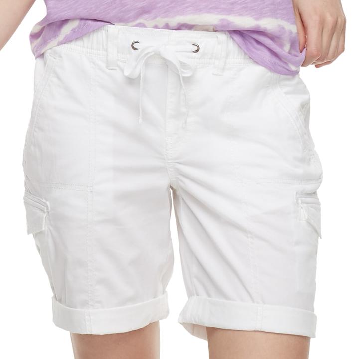 Women's Sonoma Goods For Life&trade; Ultra Breathable Bermuda Shorts, Size: 14, White