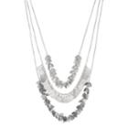 Simply Vera Vera Wang Circle & Marquise Disc Multistrand Necklace, Women's, Multicolor