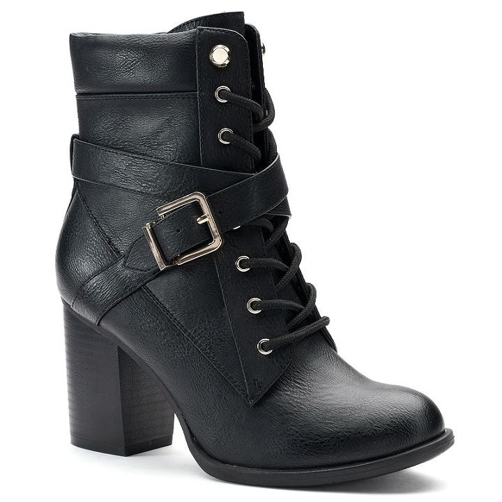 Apt. 9&reg; Negotiate Women's High Heel Combat Boots, Size: 6, Oxford