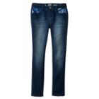 So, Girls 7-16 & Plus Size &reg; Embellished Sequin Pocket Stretchy Jeggings, Girl's, Size: 10, Dark Blue