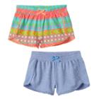 Girls 4-6x Freestyle Revolution 2-pk. Solid & Print Pom Pom Cuff Shorts Set, Girl's, Size: 4, Ovrfl Oth