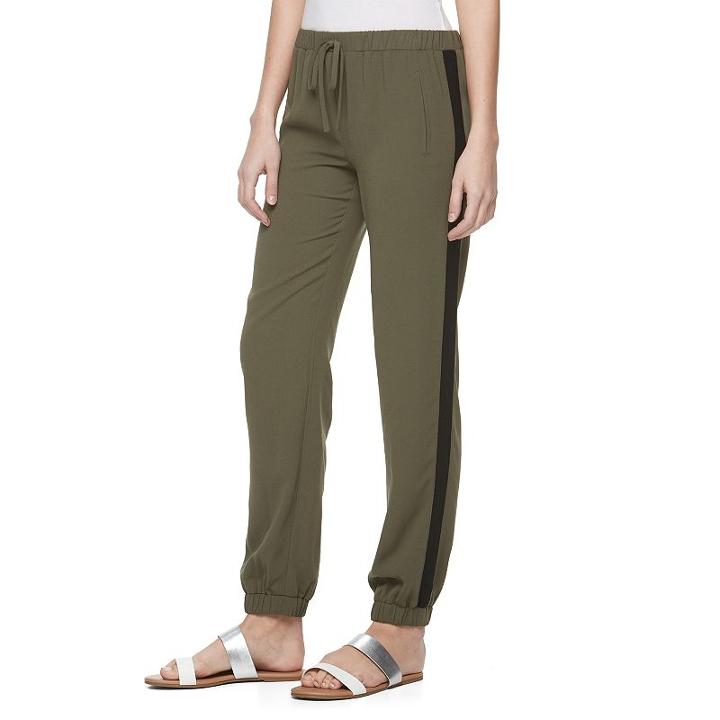 Juniors' Joe B Varsity Stripe Jogger Pants, Girl's, Size: Xl, Green Oth