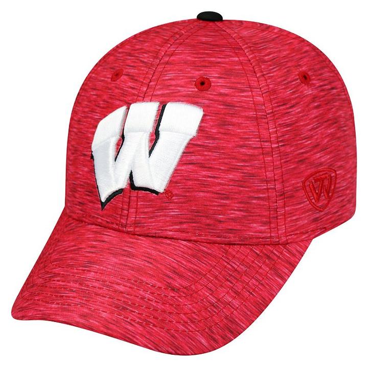 Adult Wisconsin Badgers Warp Speed Adjustable Cap, Men's, Med Red