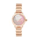 Burgi Women's Peacock Watch, Pink