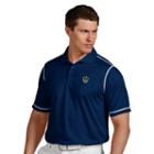 Men's Antigua Los Angeles Galaxy Icon Desert-dry Tonal-striped Performance Polo, Size: Large, Med Blue