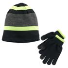 Boys Tek Gear&reg; Striped Hat & Gloves Set, Brt Yellow