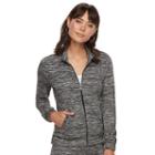 Women's Juicy Couture Marled Hoodie Jacket, Size: Xl, Black