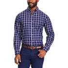 Big & Tall Chaps Classic-fit Plaid Easy-care Button-down Shirt, Men's, Size: 3xb, Blue (navy)