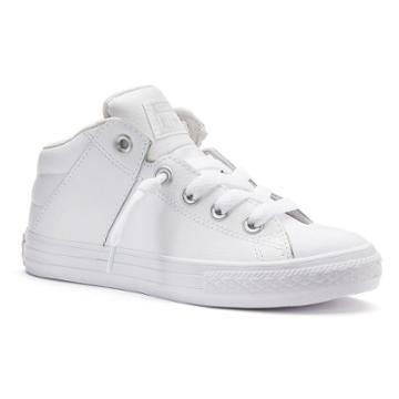 Kids Converse Chuck Taylor All Star Axel Mid Leather Sneakers, Boy's, Size: 1, White Oth, Durable