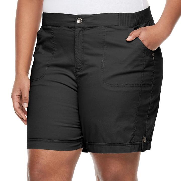 Plus Size Croft & Barrow&reg; Utility Short, Women's, Size: 24 W, Black