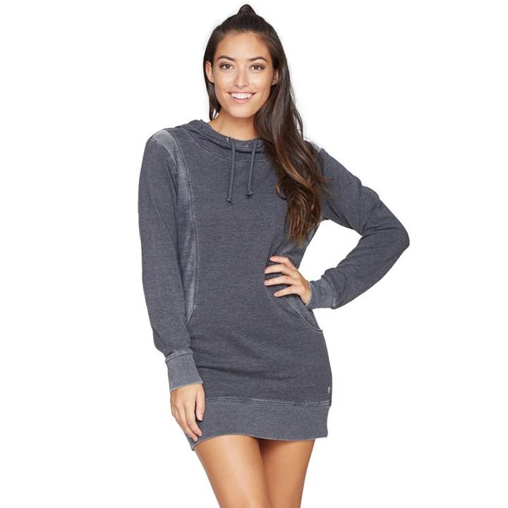 Women's Colosseum Highrise Hooded Dress Tunic, Size: Small, Black