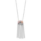 Lc Lauren Conrad Long Stone Cluster Fringe Necklace, Women's, Pink